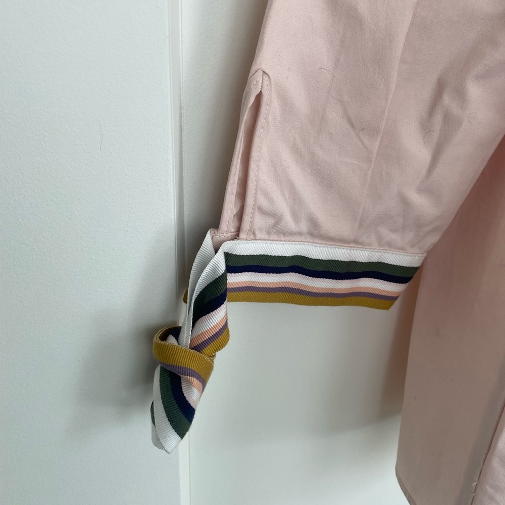 TED BAKER Colour By Numbers Lillou Cotton Poplin Top PINK Size 2 US size 6 - Picture 8 of 10